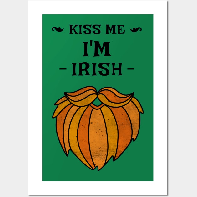 Kiss me I'm Irish Wall Art by CoffeeBrainNW